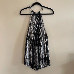Leith Black Tie-Dye Romper